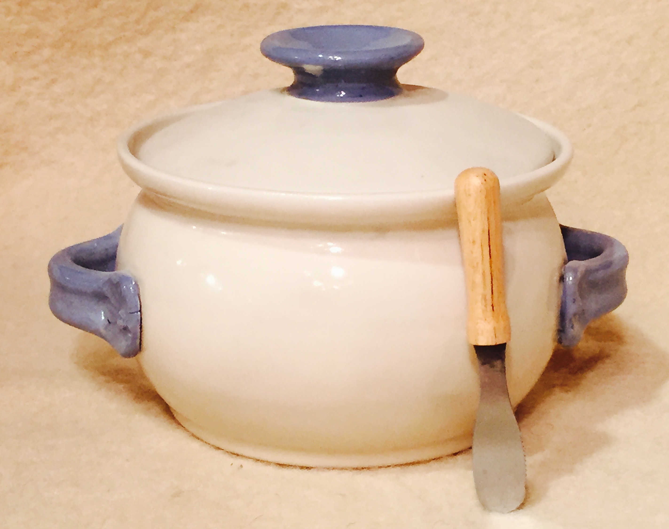 Casserole, Brie, Blue & White