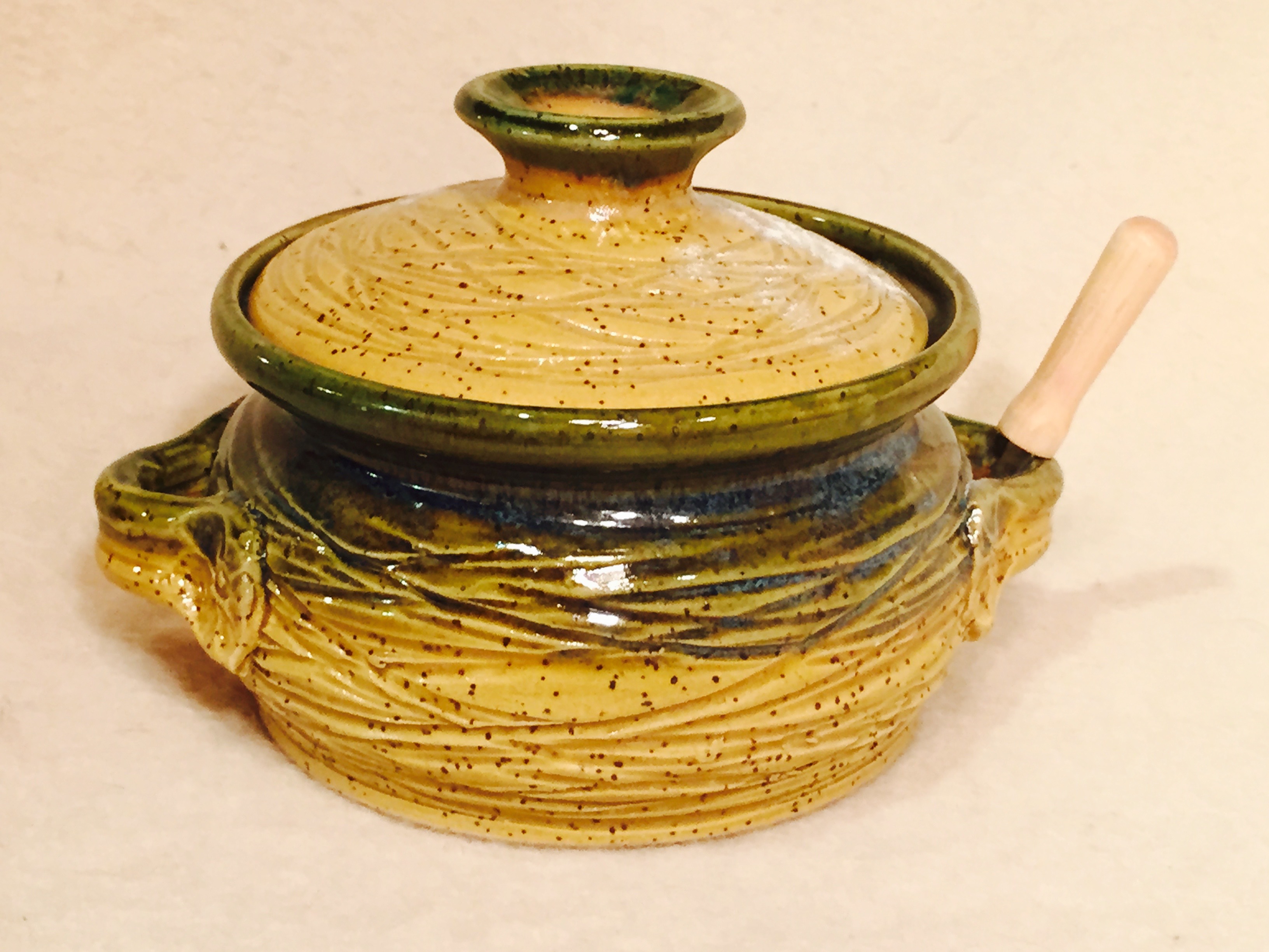 Casserole, Brie, Brown with Black Drip