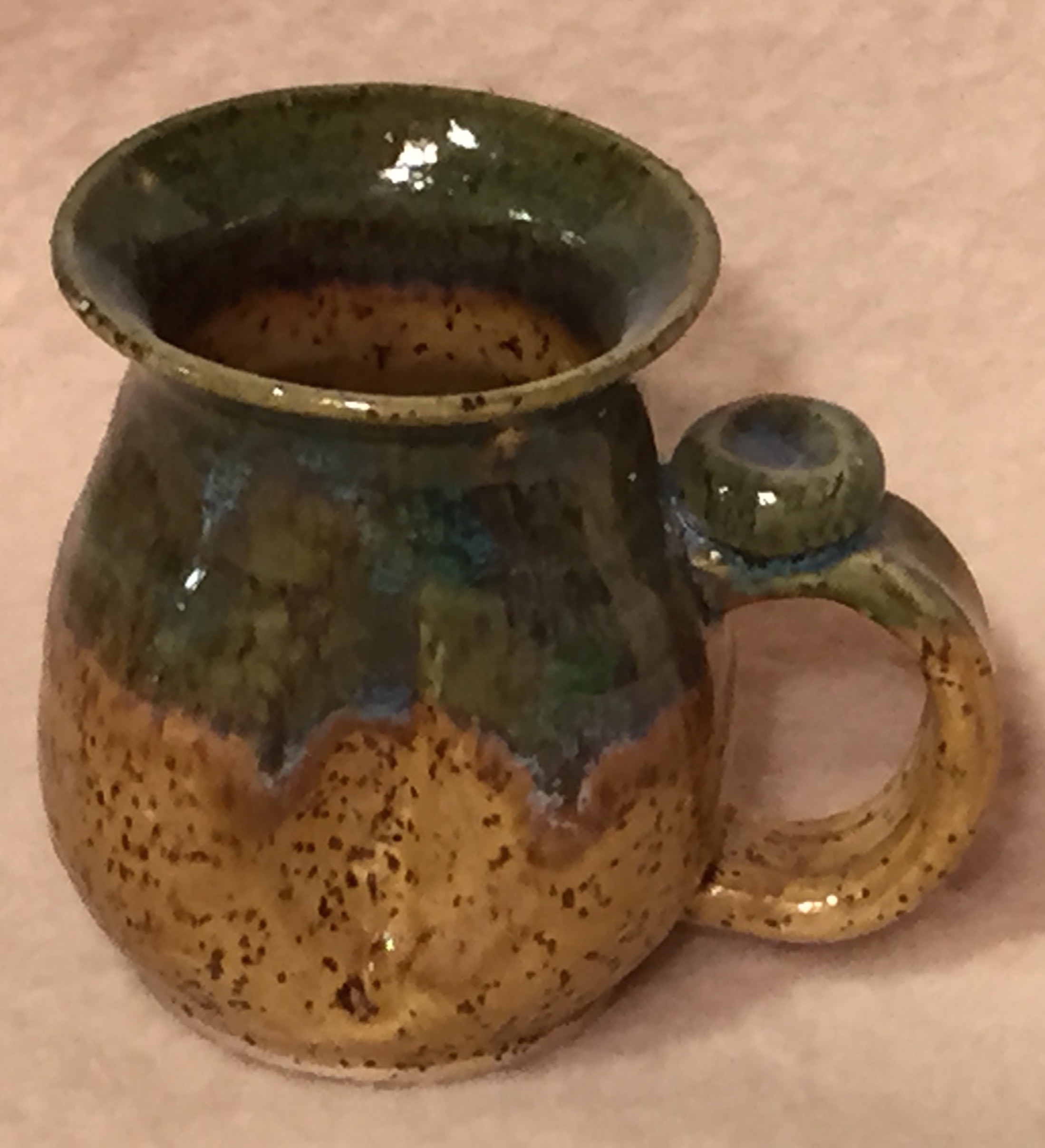 Mug, Bumfoot, Brown with Green Drip, Bum