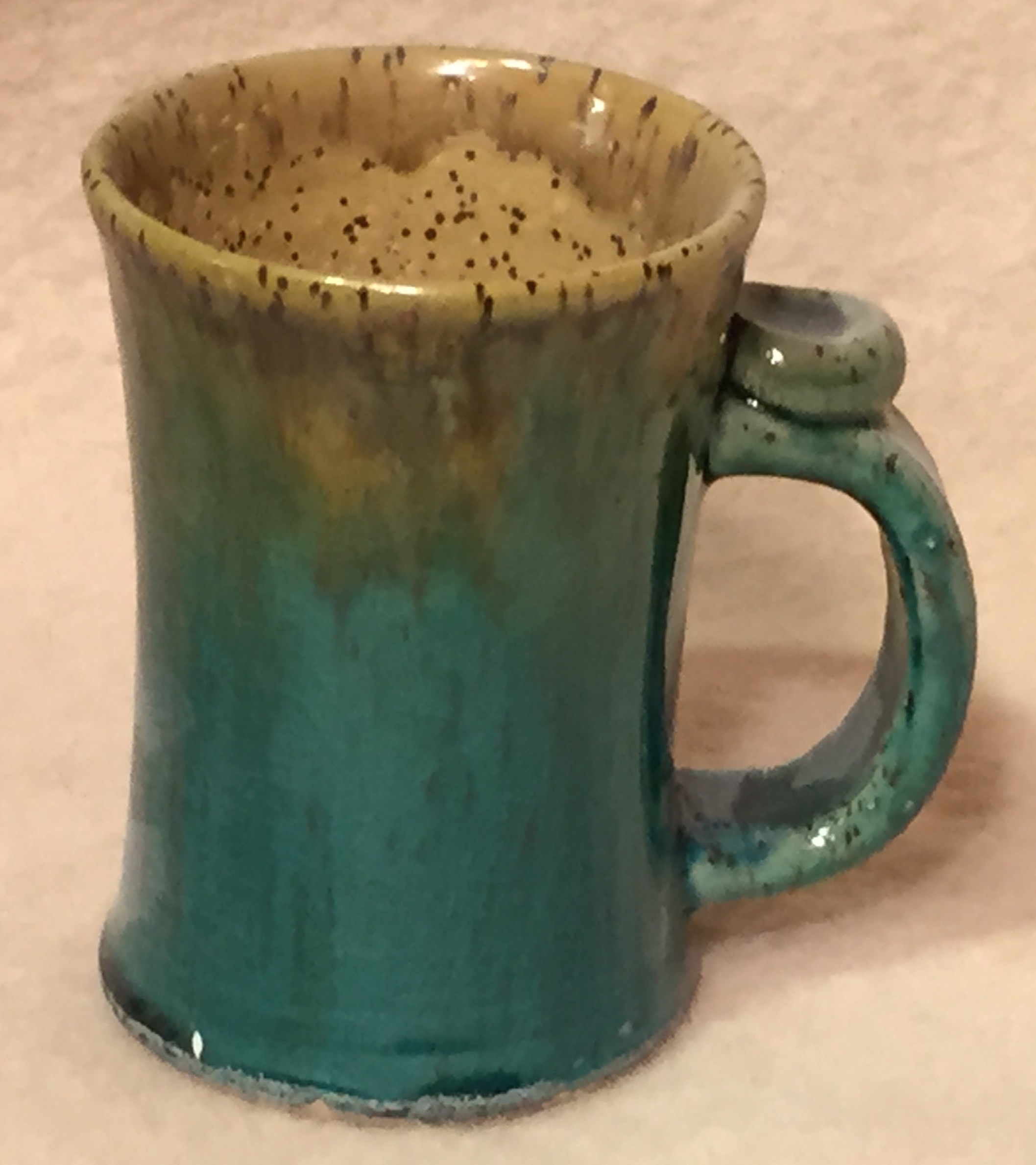 Mug, Tall, Brown & Green